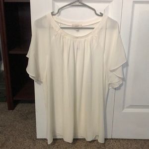 Loft Outlet White Short Sleeve